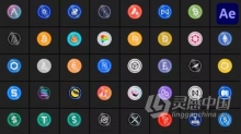 旋转3D加密货币动画图标AE模板下载 40 Cryptocurrencies for After Effects