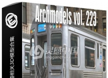 36组高品质火车铁路轨道相关3D模型合集 Evermotion Archmodels第223季