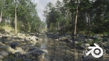 Blender森林树木植物环境场景制作视频教程