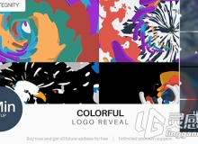 卡通水彩Logo演绎动画AE模板 Videohive Colorful Logo Reveal