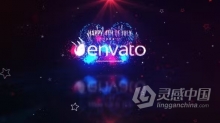 AE模板-闪烁星星元素炫彩烟花标志晚会活动片头片尾动画AE模板下载 4th of July Logo