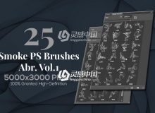 25组烟雾PS笔刷 25 Smoke PS Brushes