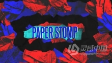 视差纸张纸片纸质动画跺脚片头PR模板下载 Paper Stomp