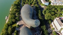 实拍视频素材-航拍广西柳州双鱼汇地标大城市高楼建筑实拍素材